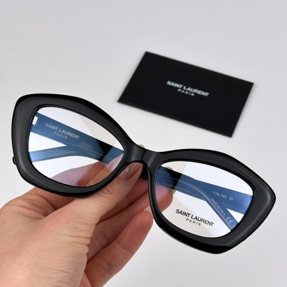 Saint Laurent SL68OPT 001 BRAND NEW Eyeglasses Black Cat Eye Women